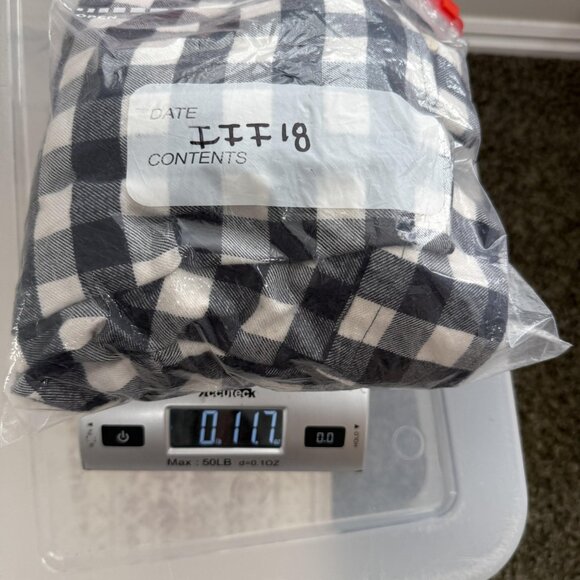 Faherty Brand Shirt Mens Medium Blue White Buffalo Plaid Flannel Button Down - Picture 8 of 8